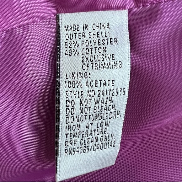 Bianca Nygard Pastel Floral Satin Long Blazer Coat Size 6 - Picture 10 of 11